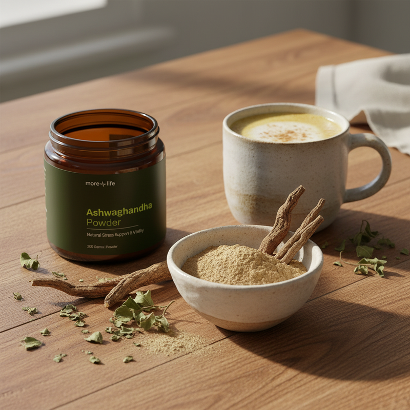 Ashwagandha Powder Lifestyle Scene